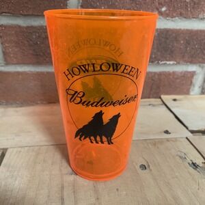 BUDWEISER HOWLOWEEN 1 PINT TUMBLER, Deep Orange